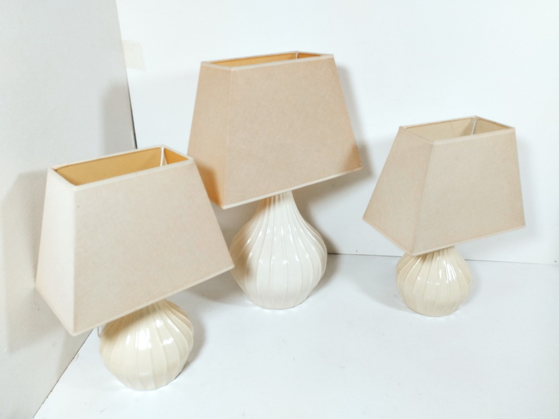 conjunto lampara sobremesa 35-58x36x22 25-43x30x18 3u